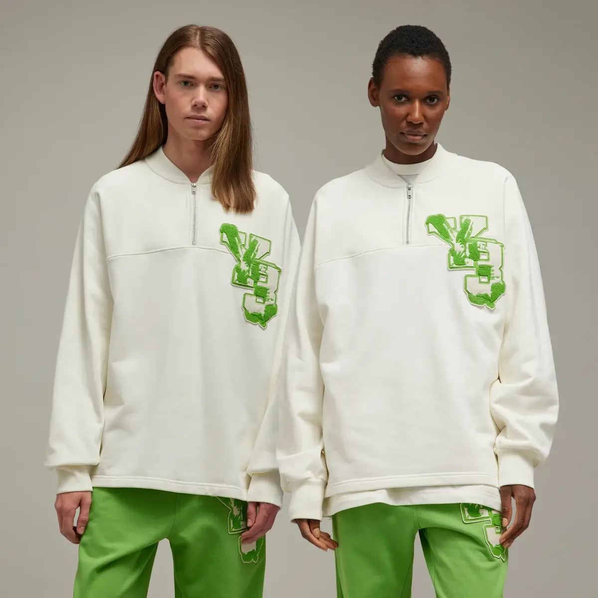 Adidas Y-3 Graphic Logo French Terry Crew Sweater. 1