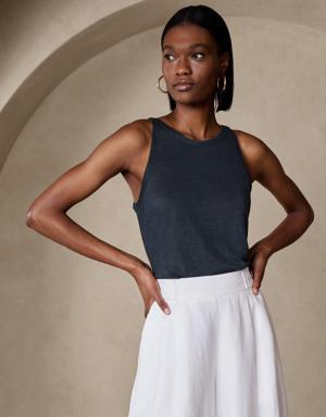 Banana Republic Linen Tank blue
