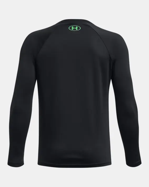 Under Armour Boys' UA Tech™ Hybrid Print Fill Long Sleeve. 2