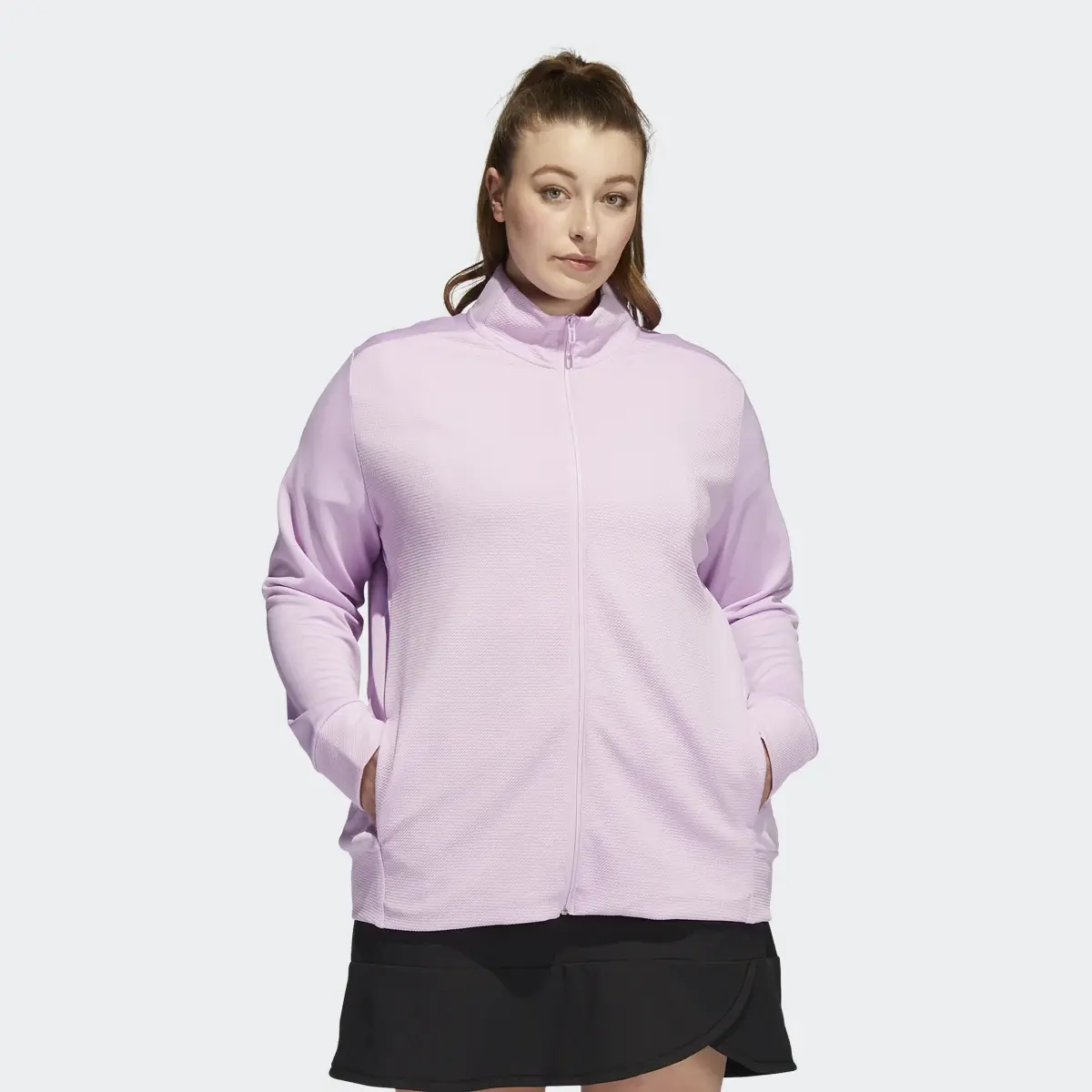 Adidas Textured Full-Zip Jacket (Plus Size). 2