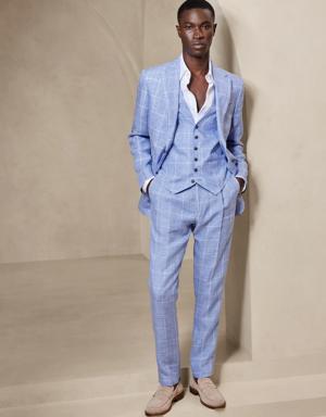 Raiff Italian Linen Suit Jacket blue