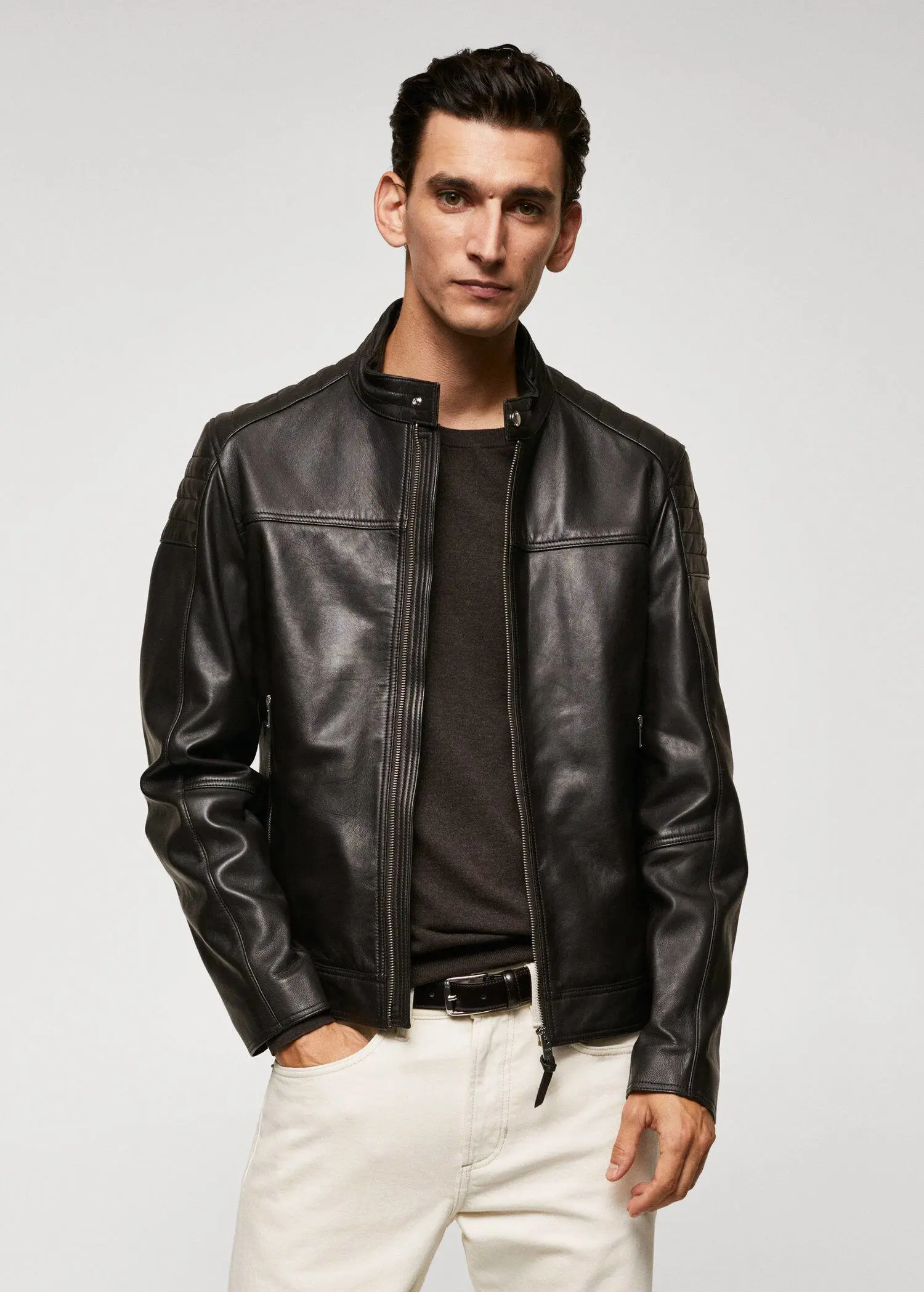 Mango Nappa leather jacket. 1