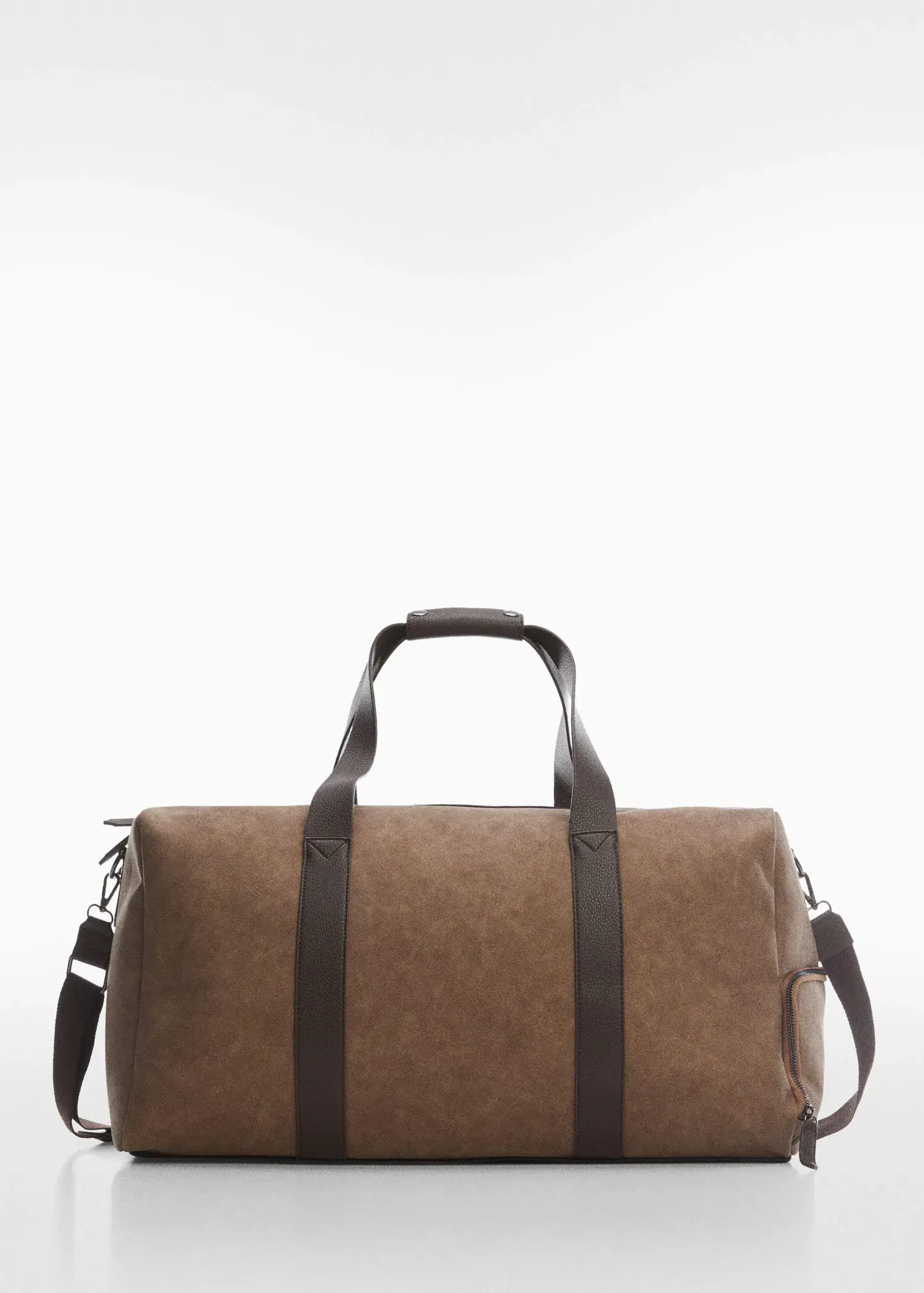 Mango Leather-effect travel bowling bag. 1