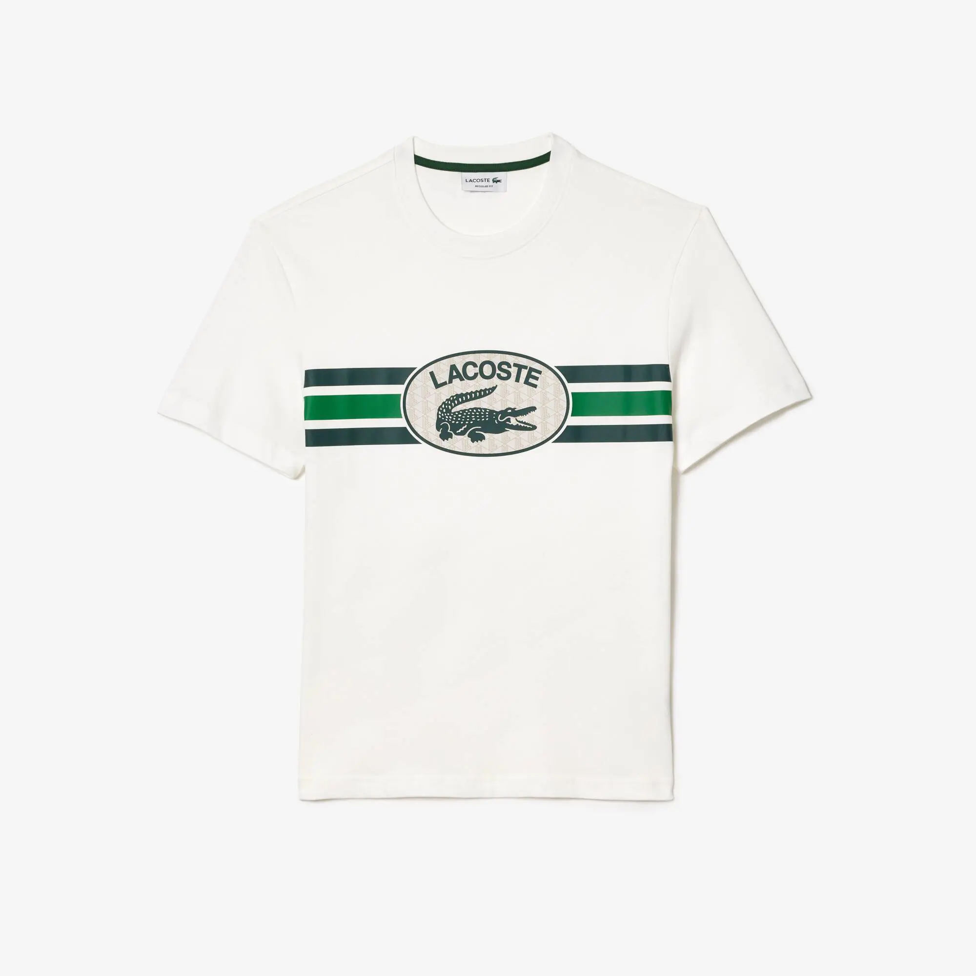 Lacoste Camiseta regular fit de algodón con monograma estampado. 2