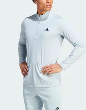 Adidas Train Essentials Seasonal Training 1/4-Zip Long Sleeve Tee