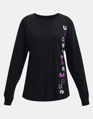 Girls' UA Wordmark Long Sleeve