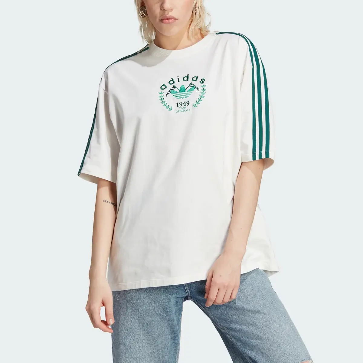 Adidas Crest Embroidery Tee. 1