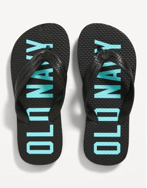 Printed Flip-Flop Sandals for Boys (Partially Plant-Based) black
