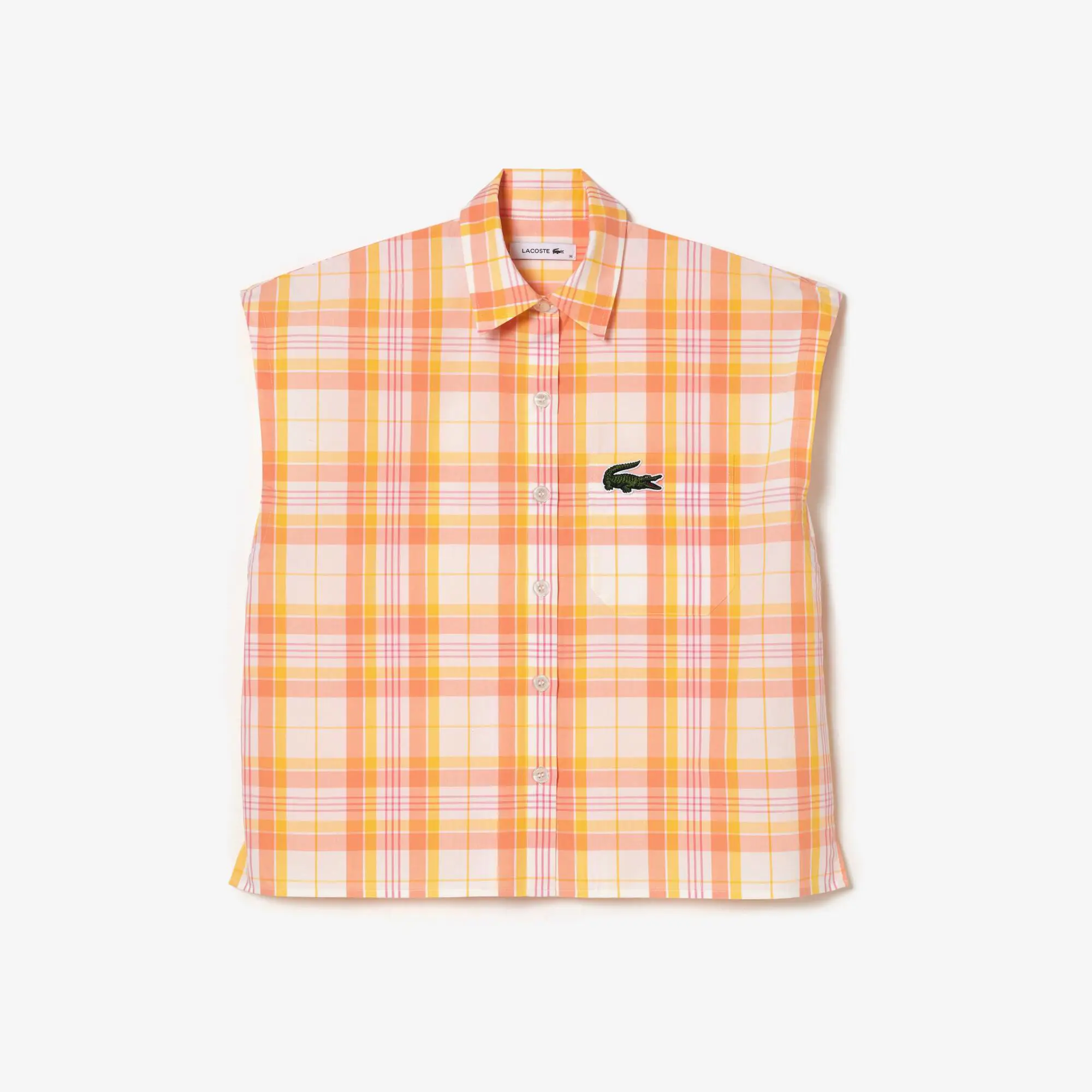 Lacoste Camisa de mujer Lacoste con estampado de cuadros. 2 Lacoste Camisa de mujer Lacoste con estampado de cuadros. 2