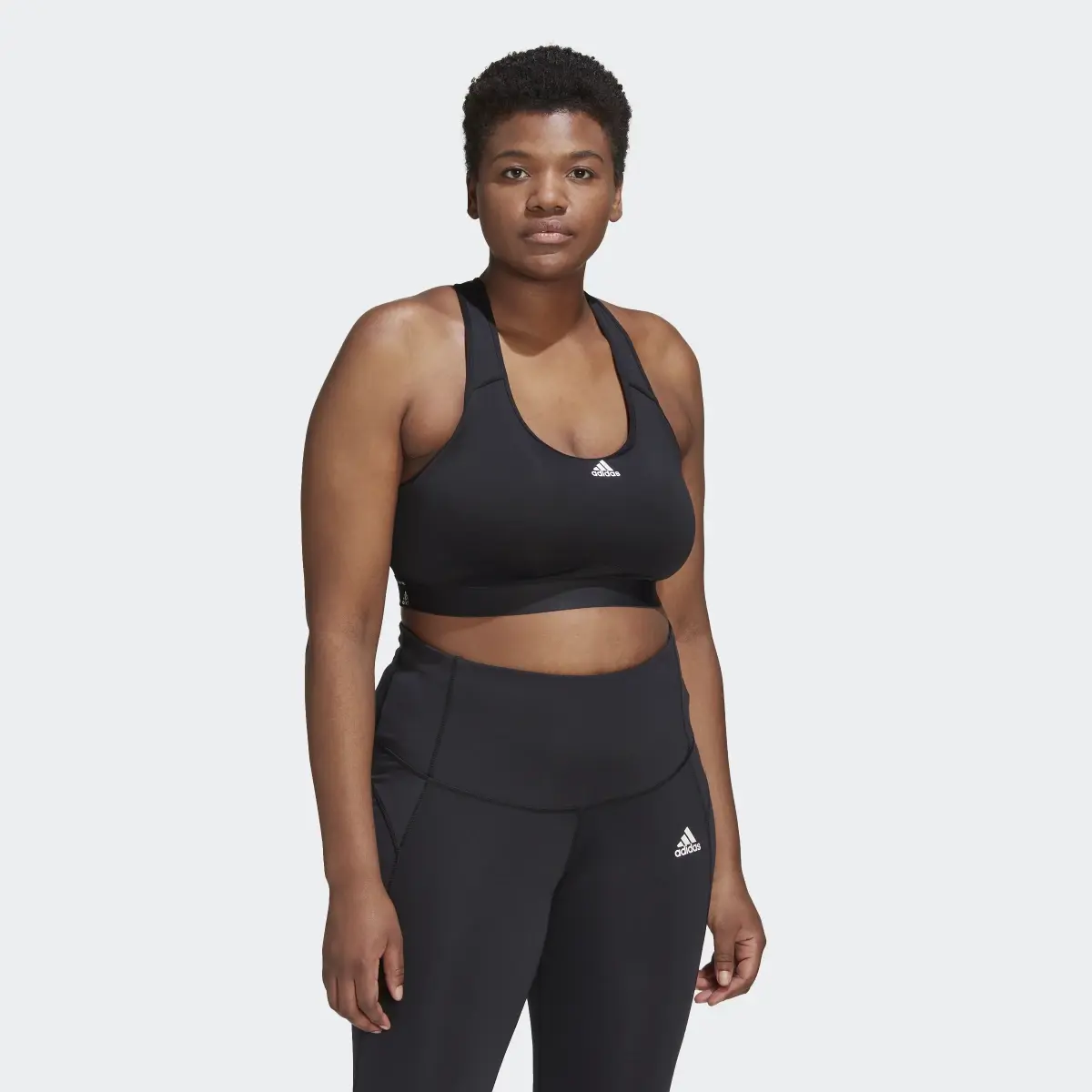 Adidas Powerreact Training Medium-Support Bra (Plus Size). 2