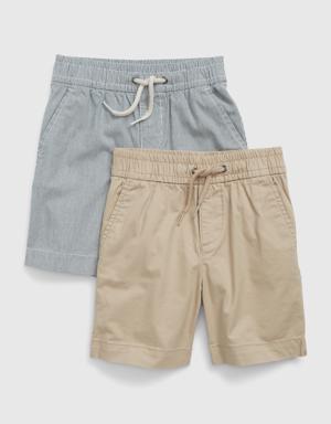 Gap Toddler Easy Pull-On Shorts (2-Pack) beige