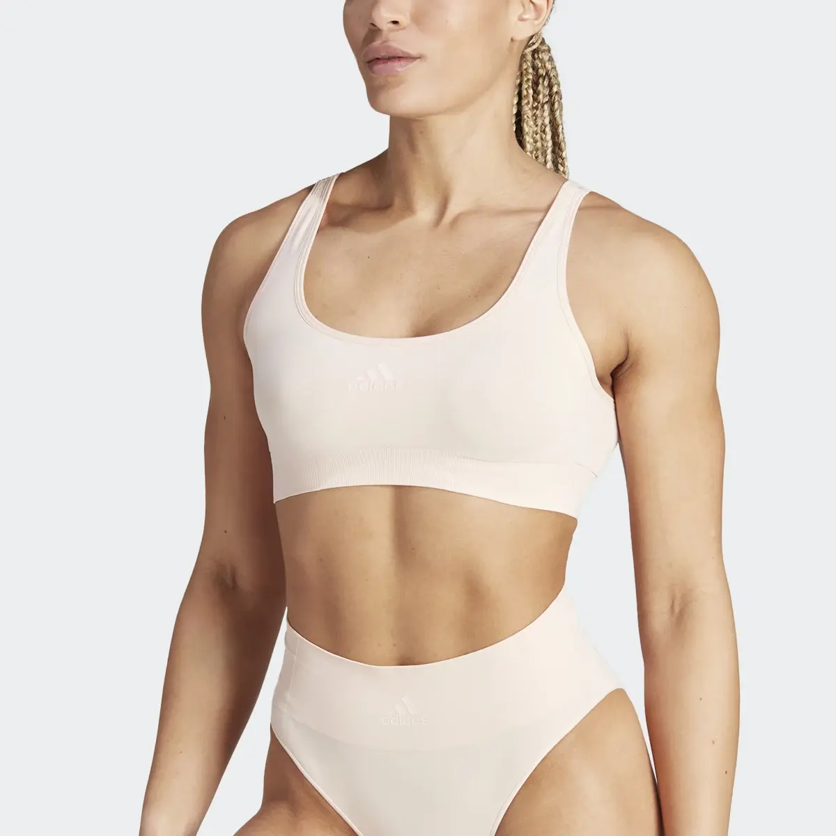 Adidas Active Seamless Micro-Stretch Scoop Lounge Bra. 1