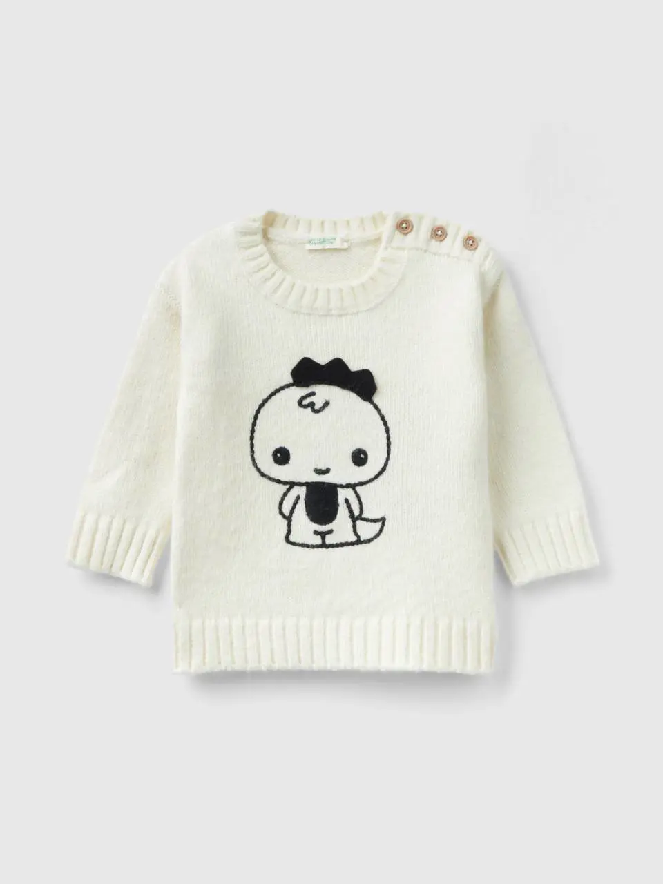 Benetton sweater with embroidery and applique. 1