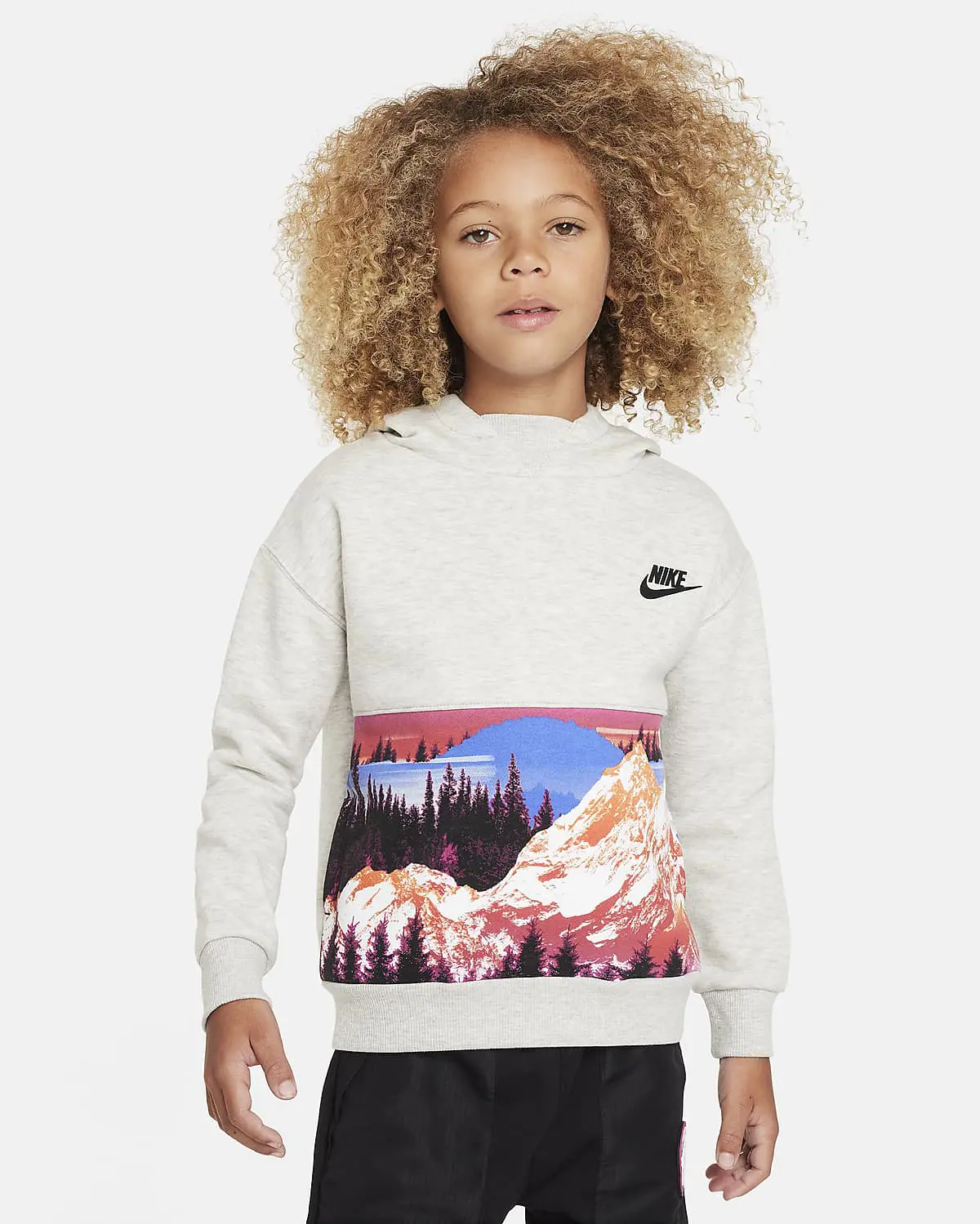 Nike Sportswear Snow Day Fleece Printed Pullover. 1