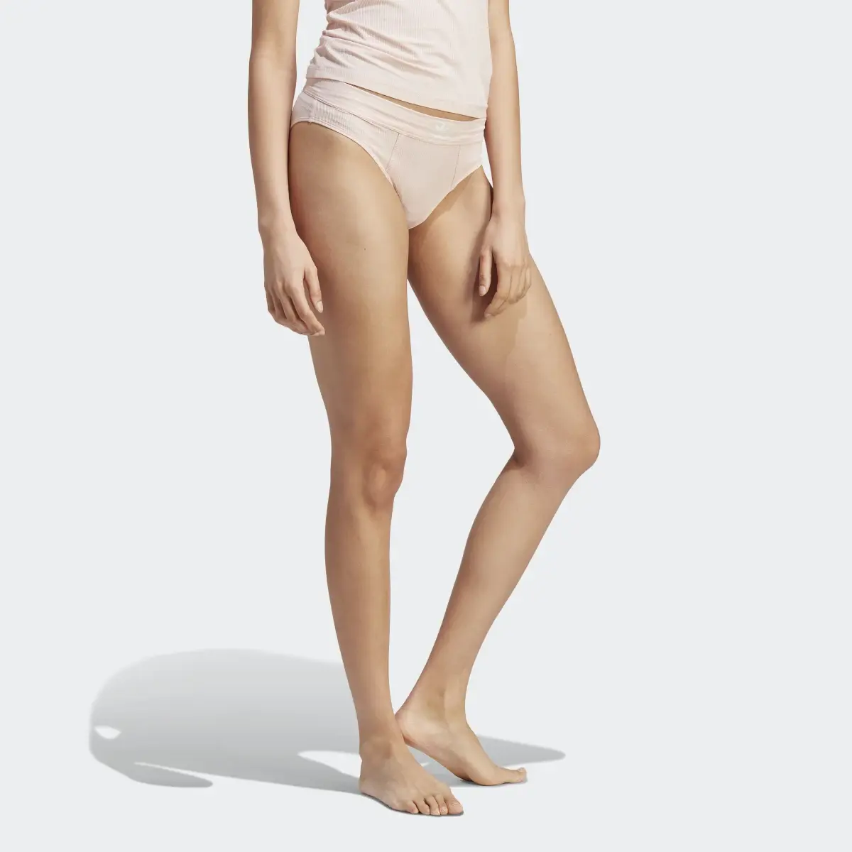 Adidas Adicolor Flex Ribbed Cotton Bikini Pants. 3