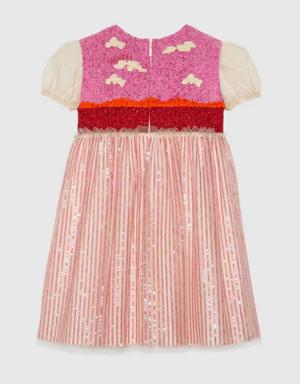 Children's tulle dress with sequins