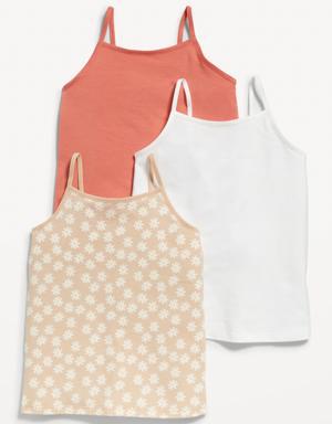 3-Pack Fitted Cami Tops for Toddler Girls orange
