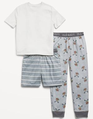 3-Piece Printed Pajama Set for Boys multi