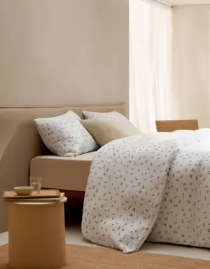 Flower print gauze duvet cover single bed