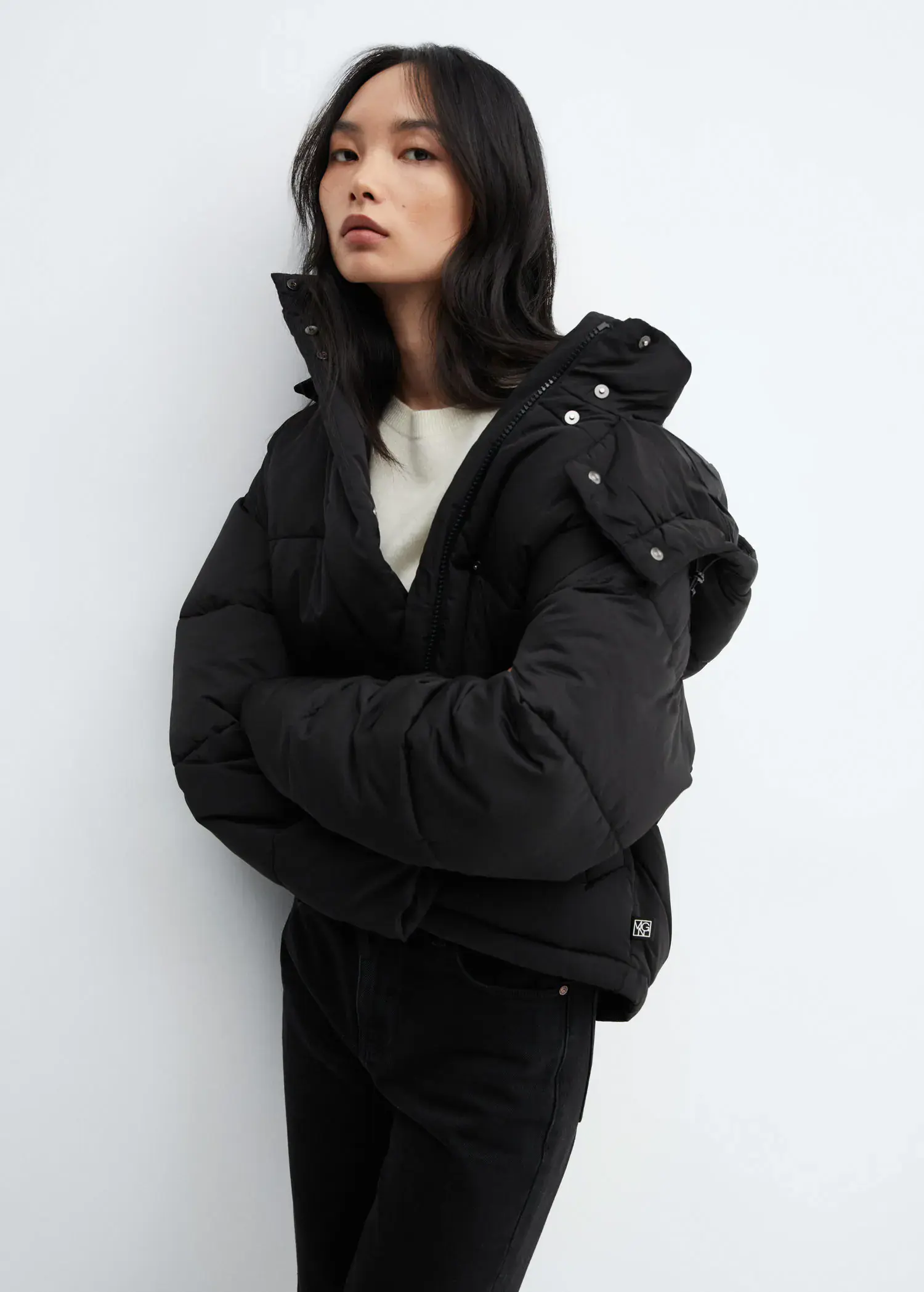 Mango Short quilted anorak. 1