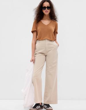 Gap Linen-Blend T-Shirt brown