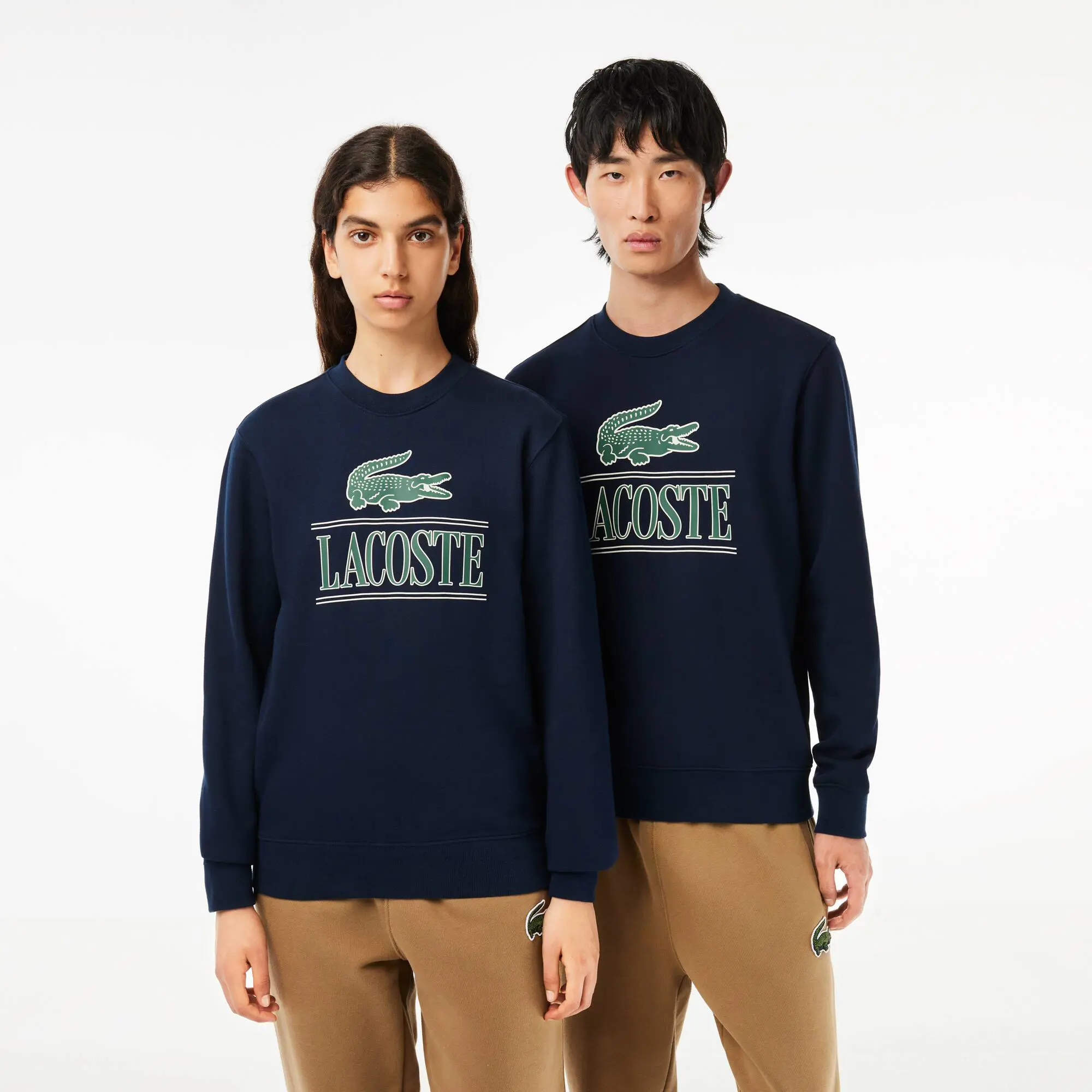 Lacoste Cotton Fleece Branded Jogger Sweatshirt. 1