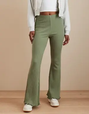 Super High-Waisted Space-Dye Flare Pant