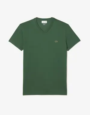Men's V-neck Pima Cotton Jersey T-shirt