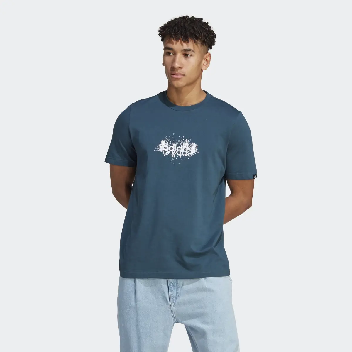 Adidas Sportswear Mystic Linear Tee. 2