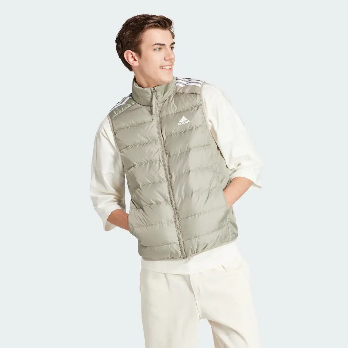 Adidas Essentials 3-Stripes Light Down Vest. 2