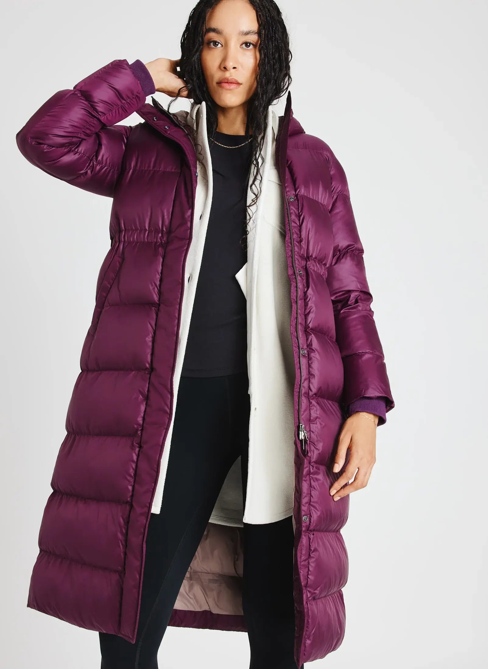 Kit And Ace Long Winter Puffer Coat. 1