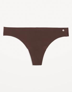 Old Navy Low-Rise Soft-Knit No-Show Thong Underwear brown