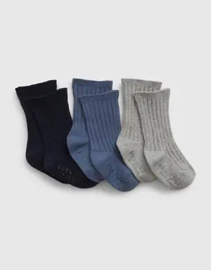 Baby First Favorites Crew Socks (3-Pack) blue