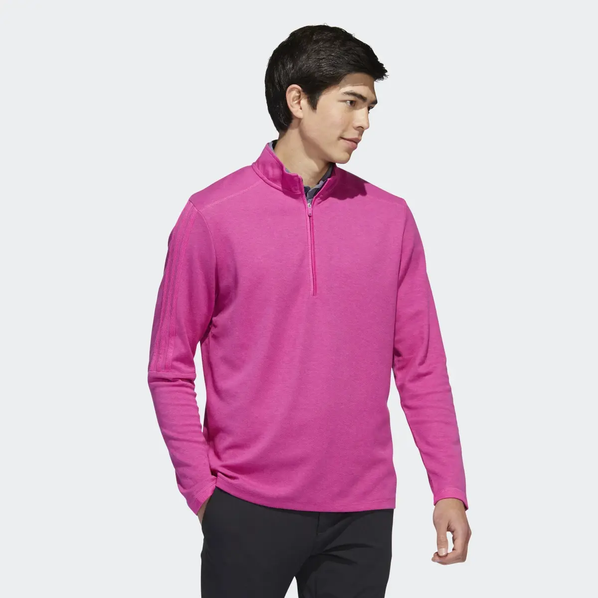 Adidas 3-Stripes Quarter-Zip Pullover. 2