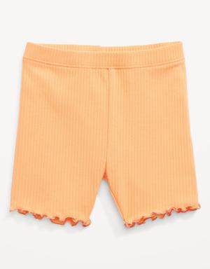 Old Navy Rib-Knit Biker Shorts for Toddler Girls orange