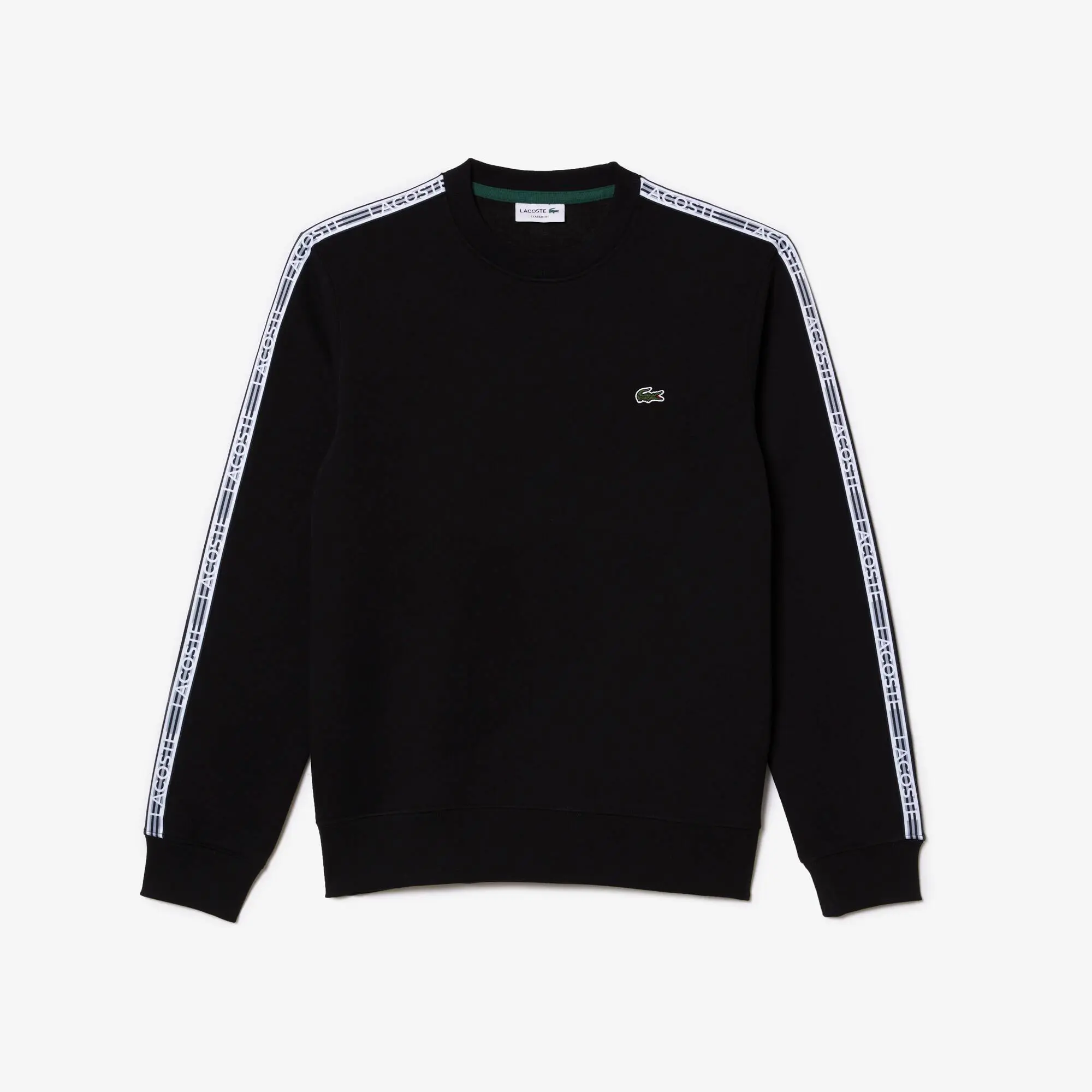 Lacoste Sweatshirt Jogger classic fit às riscas com logótipo para homem. 2