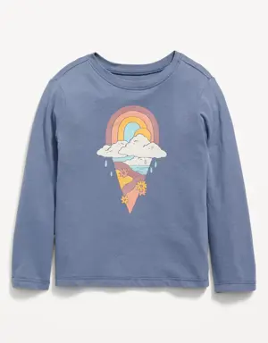 Unisex Long-Sleeve Graphic T-Shirt for Toddler blue