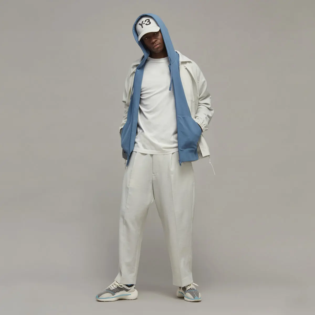 Adidas Veste à capuche zippée en molleton de coton bio Y-3. 3