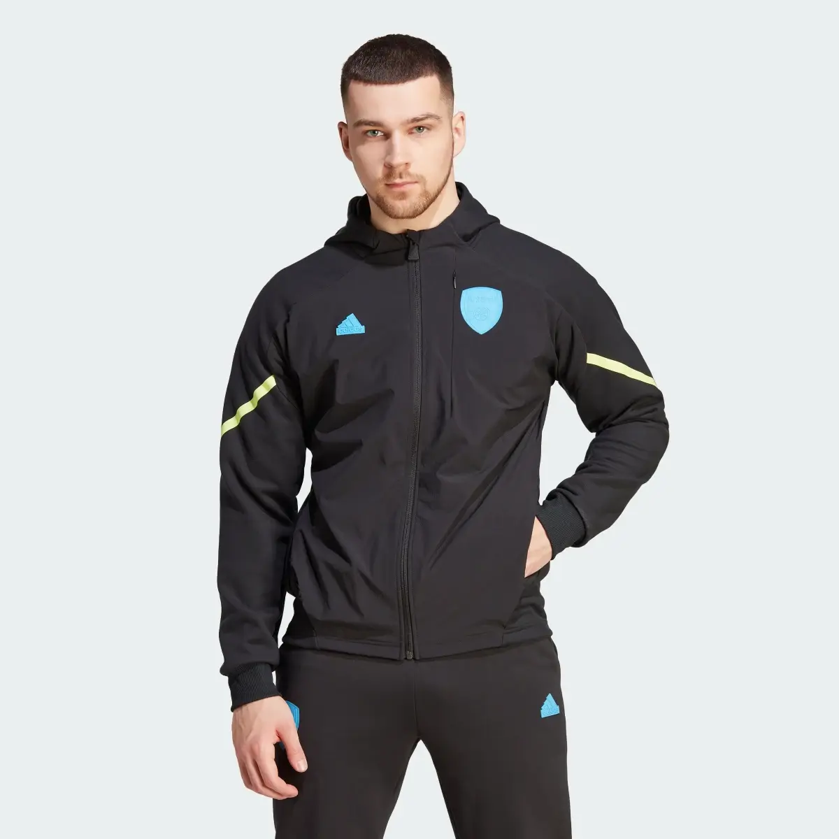 Adidas Arsenal Designed for Gameday Full-Zip Hoodie. 2