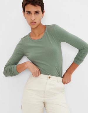 Featherweight Twist Crewneck Top green