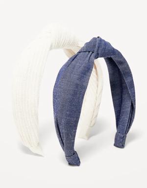 Old Navy Fabric-Covered Headbands 2-Pack for Girls multi