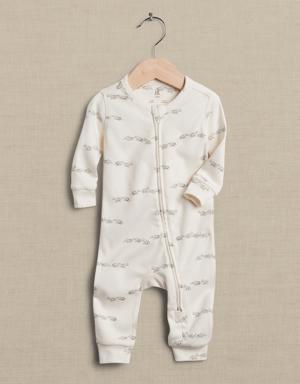 Essential SUPIMA® Long-Sleeve One-Piece for Baby beige
