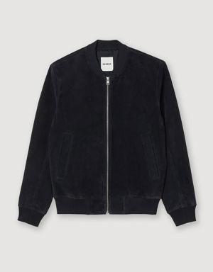 Suede leather jacket