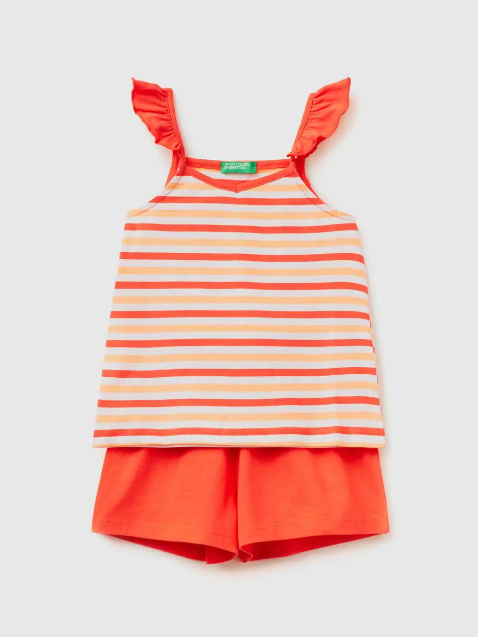 Benetton striped tank top and shorts set. 1