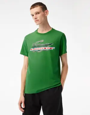 T-shirt da uomo regular fit in cotone biologico Lacoste Sport