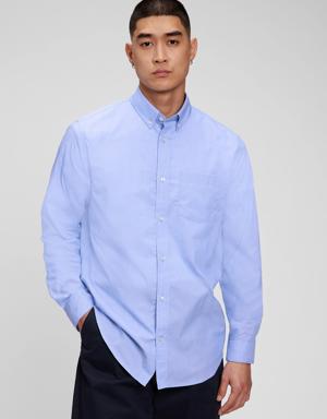Gap All-Day Poplin Shirt in Standard Fit blue