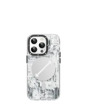 Apple iPhone 13 Pro Uyumlu Technology Serisi Beyaz Kapak
