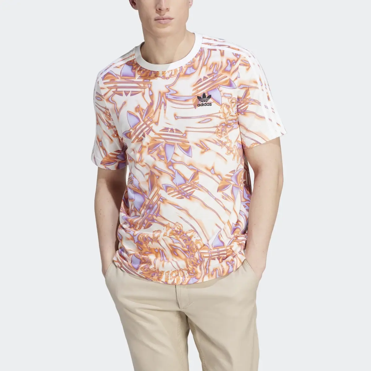 Adidas Summer Splash Allover Print Tee. 1