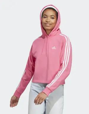 Essentials 3-Stripes French Terry Crop Hoodie