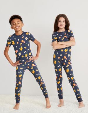 Old Navy Matching Gender-Neutral Snug-Fit Printed Pajama Set for Kids pink